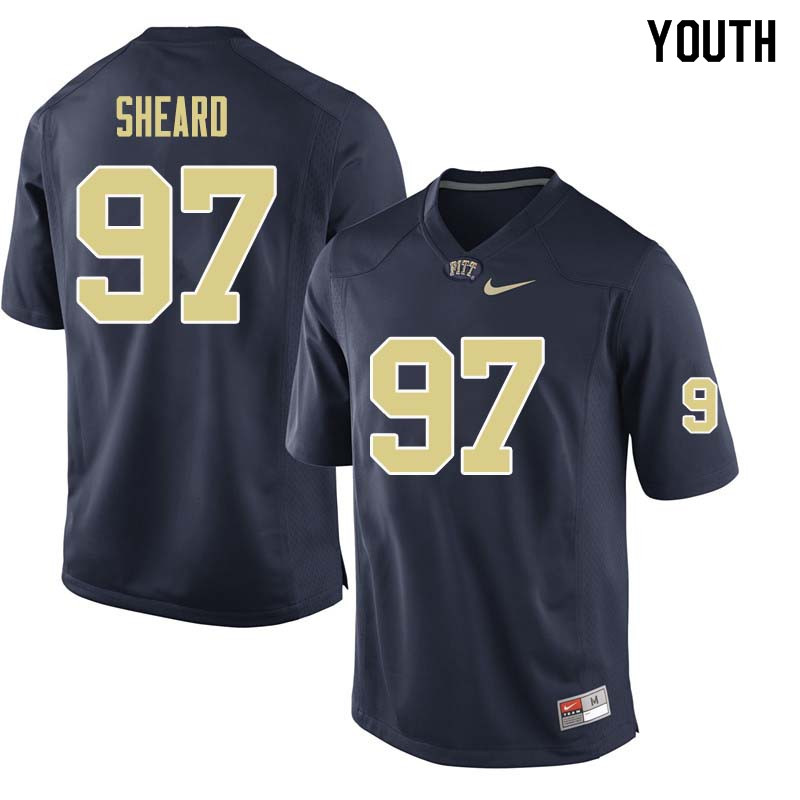 Youth #97 Jabaal Sheard Pittsburgh Panthers College Football Jerseys Sale-Navy